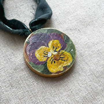 PANSIES - PURPLE | HAND PAINTED ORNAMENT 2025