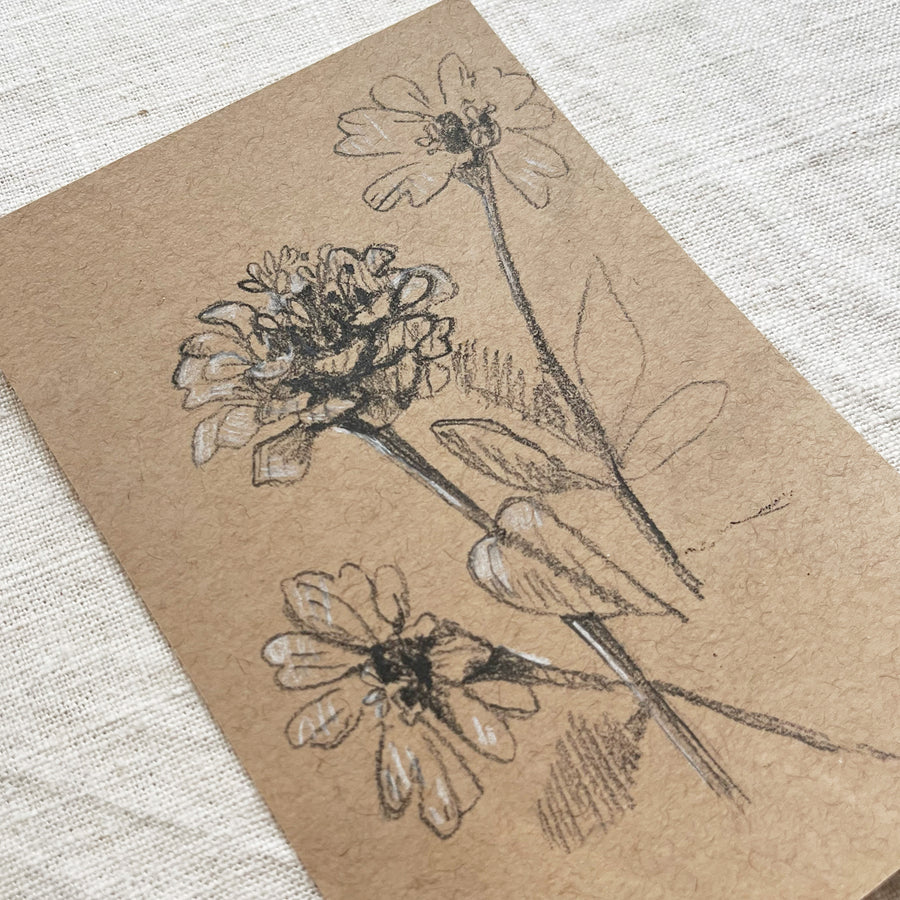 CUSTOM VINTAGE INSPIRED SKETCH | ORIGINAL DRAWING ON TONED PAPER