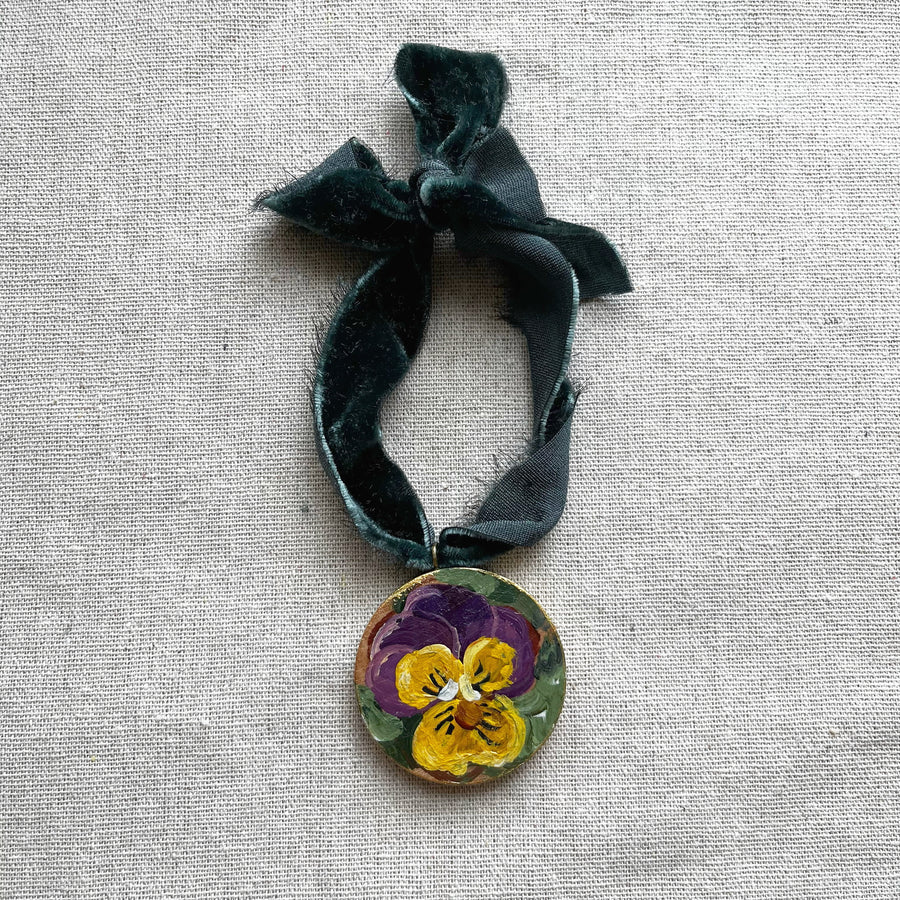 PANSIES - PURPLE | HAND PAINTED ORNAMENT 2025