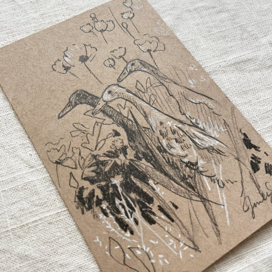 CUSTOM VINTAGE INSPIRED SKETCH | ORIGINAL DRAWING ON TONED PAPER