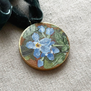 FORGET ME NOTS NO. 3 | HAND PAINTED ORNAMENT 2025