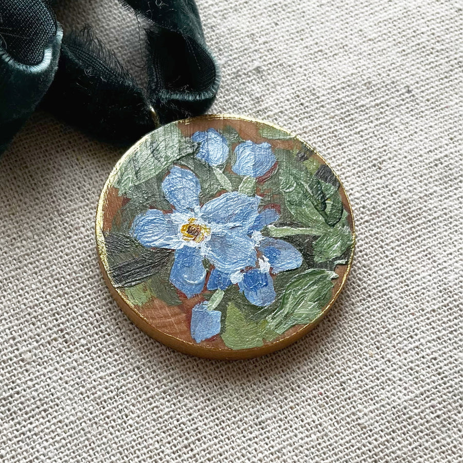 FORGET ME NOTS NO. 3 | HAND PAINTED ORNAMENT 2025