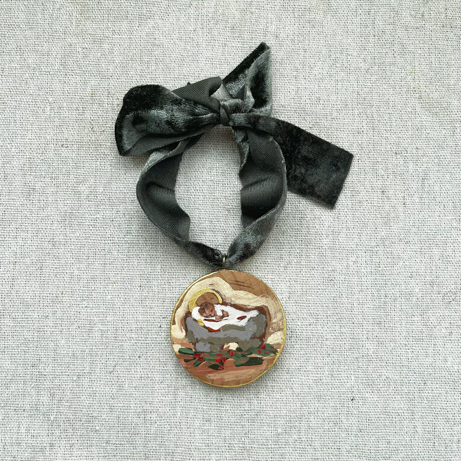 LITTLE LORD JESUS - HOLLY NO. 2 | HAND PAINTED ORNAMENT 2025