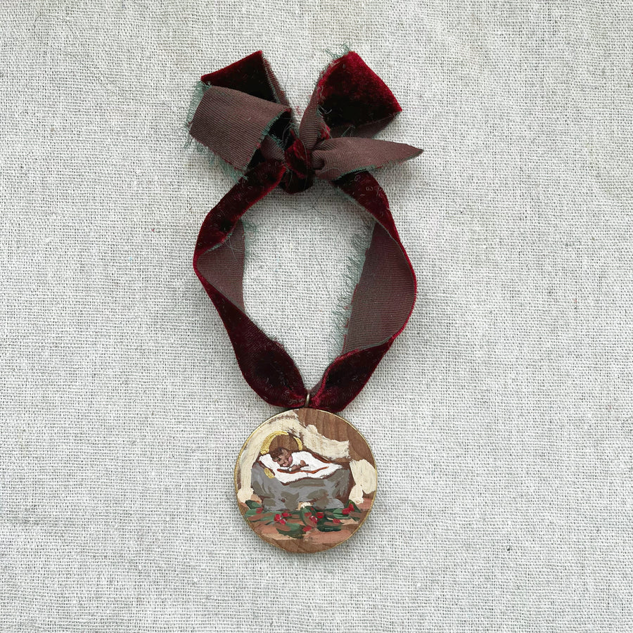 LITTLE LORD JESUS - HOLLY NO. 1 | HAND PAINTED ORNAMENT 2025