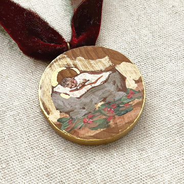 LITTLE LORD JESUS - HOLLY NO. 1 | HAND PAINTED ORNAMENT 2025