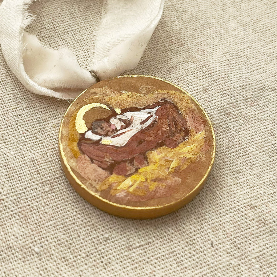 LITTLE LORD JESUS - HAY NO. 1 | HAND PAINTED ORNAMENT 2025