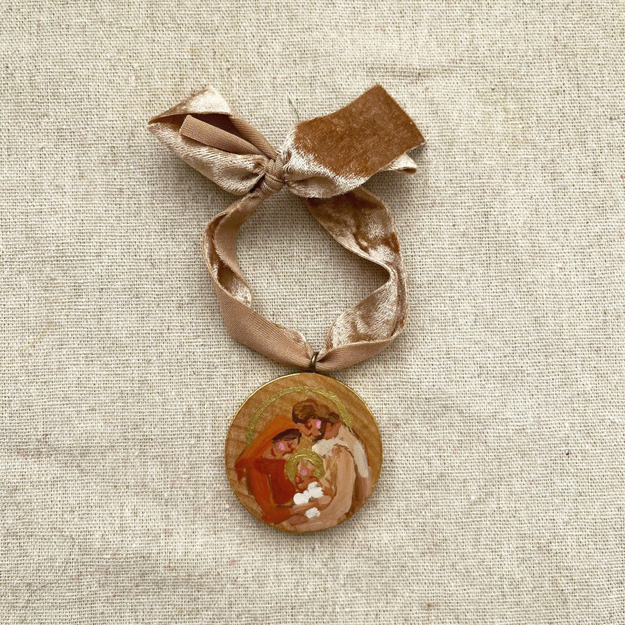 HOLY FAMILY - WARM NO. 1 | HAND PAINTED ORNAMENT 2025