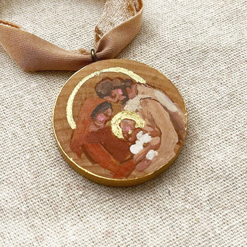HOLY FAMILY - WARM NO. 1 | HAND PAINTED ORNAMENT 2025