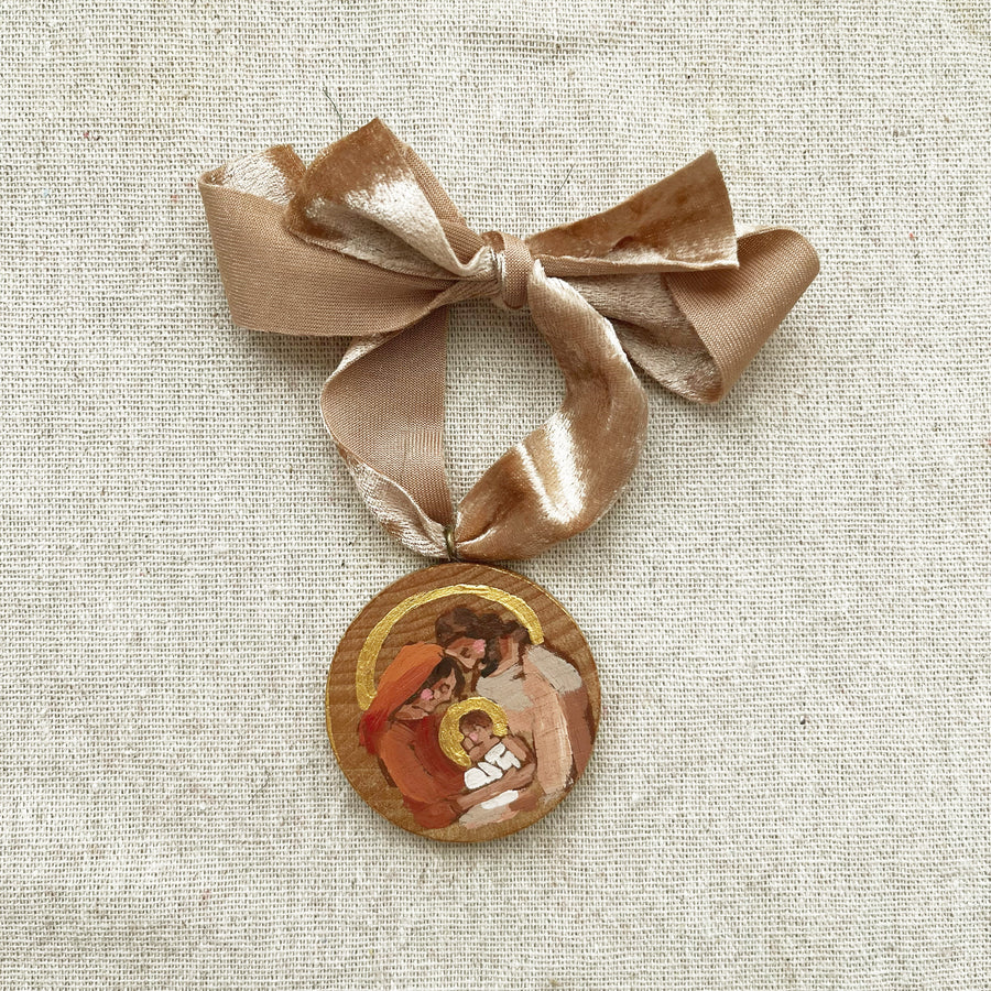 HOLY FAMILY - WARM NO. 3 | HAND PAINTED ORNAMENT 2025
