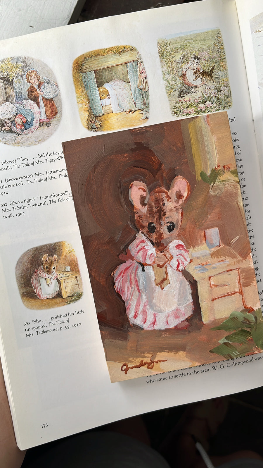 BEATRIX POTTER MRS. TITTLEMOUSE STUDY | ORIGINAL PAINTING 4