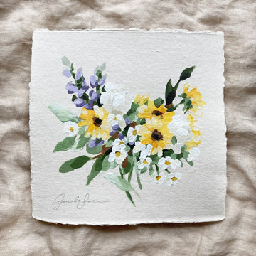 FLORAL NO. 8 | ORIGINAL PAINTING ON HANDMADE PAPER 7