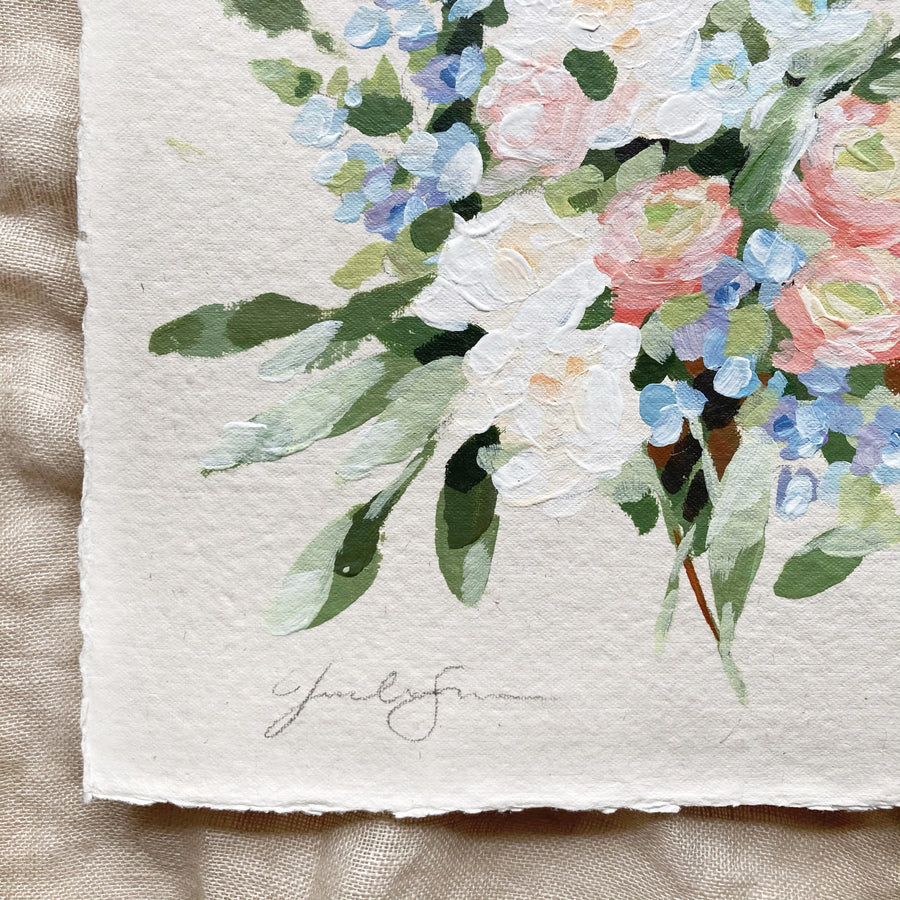 FLORAL NO. 7 | ORIGINAL PAINTING ON HANDMADE PAPER 7