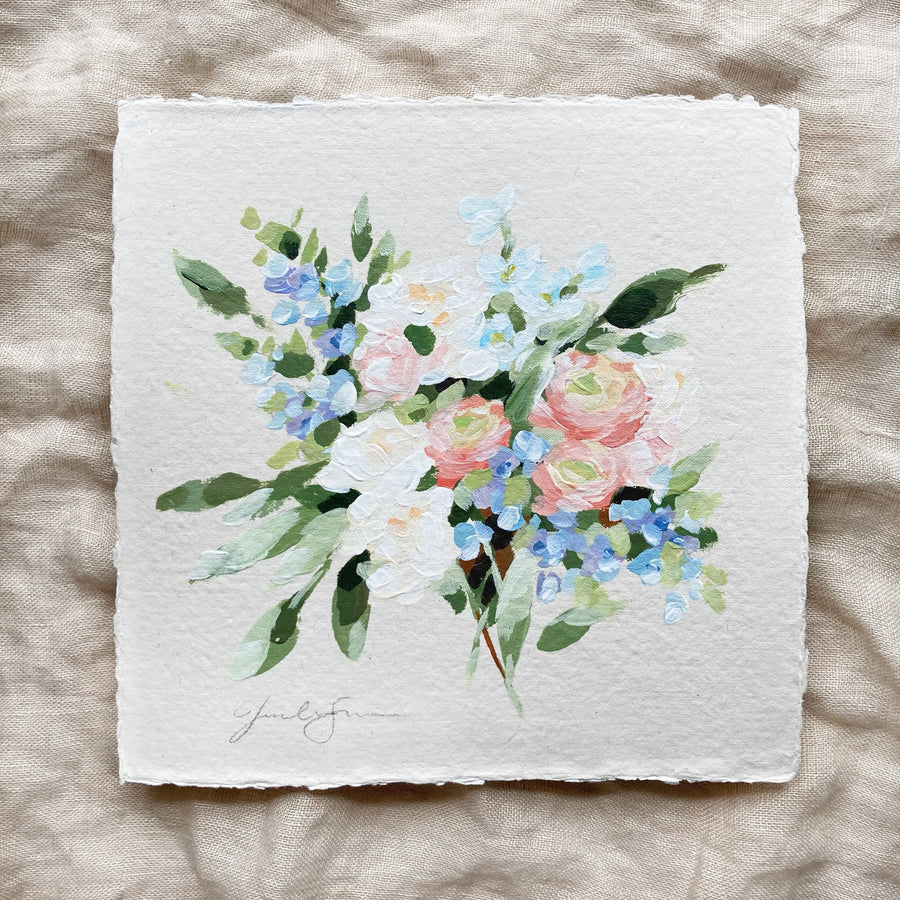 FLORAL NO. 7 | ORIGINAL PAINTING ON HANDMADE PAPER 7