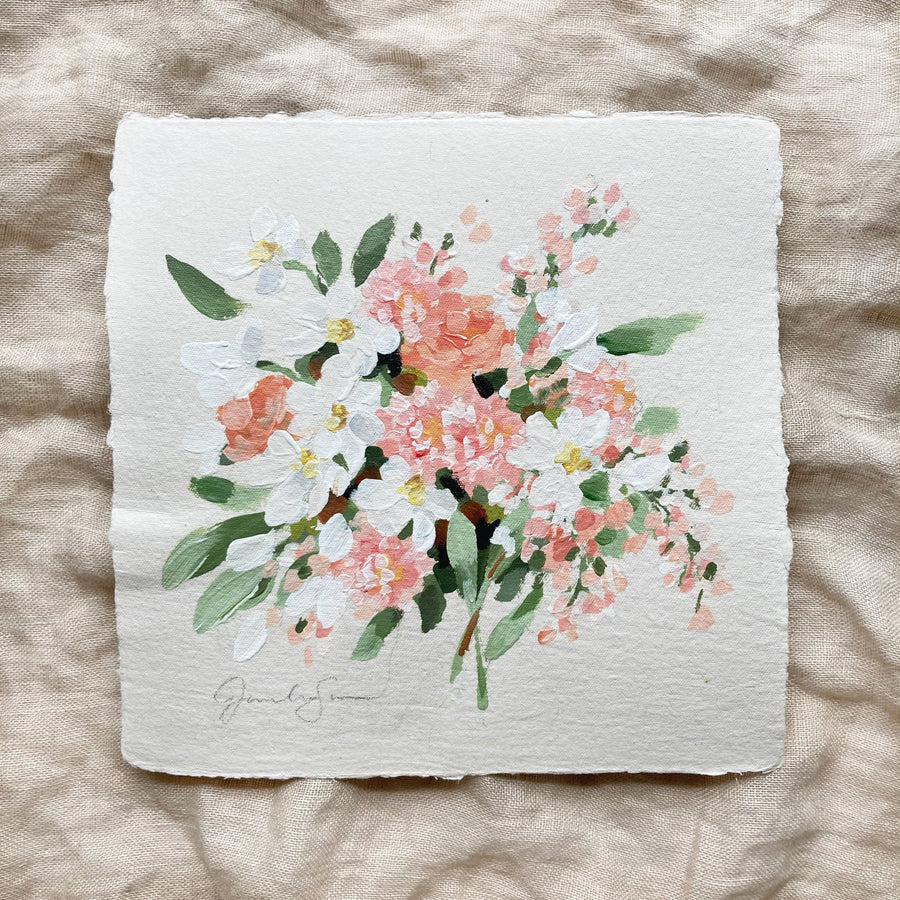 FLORAL NO. 5 | ORIGINAL PAINTING ON HANDMADE PAPER 7