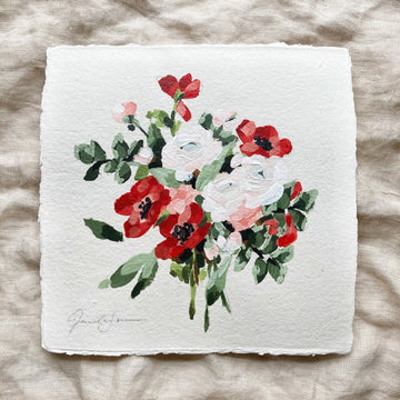FLORAL NO. 4 | ORIGINAL PAINTING ON HANDMADE PAPER 7
