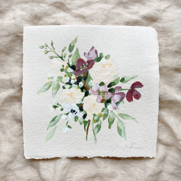 FLORAL NO. 1 | ORIGINAL PAINTING ON HANDMADE PAPER 7