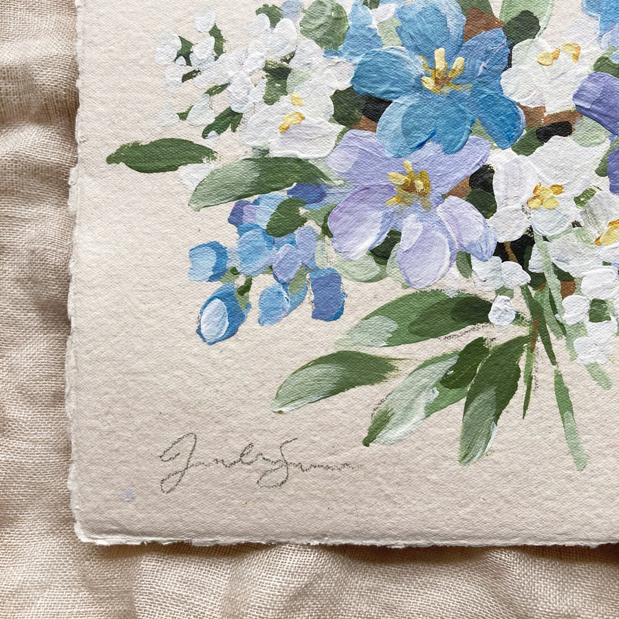 FLORAL NO. 10 | ORIGINAL PAINTING ON HANDMADE PAPER 7