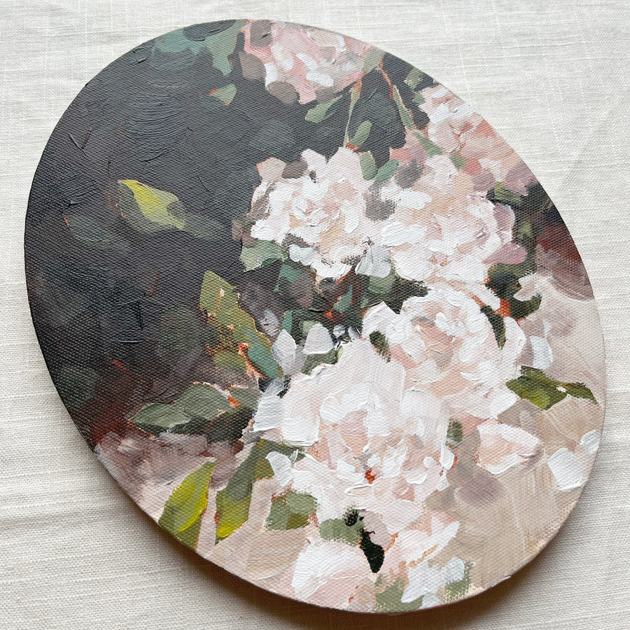 MOODY | ORIGINAL PAINTING OVAL CANVAS 8