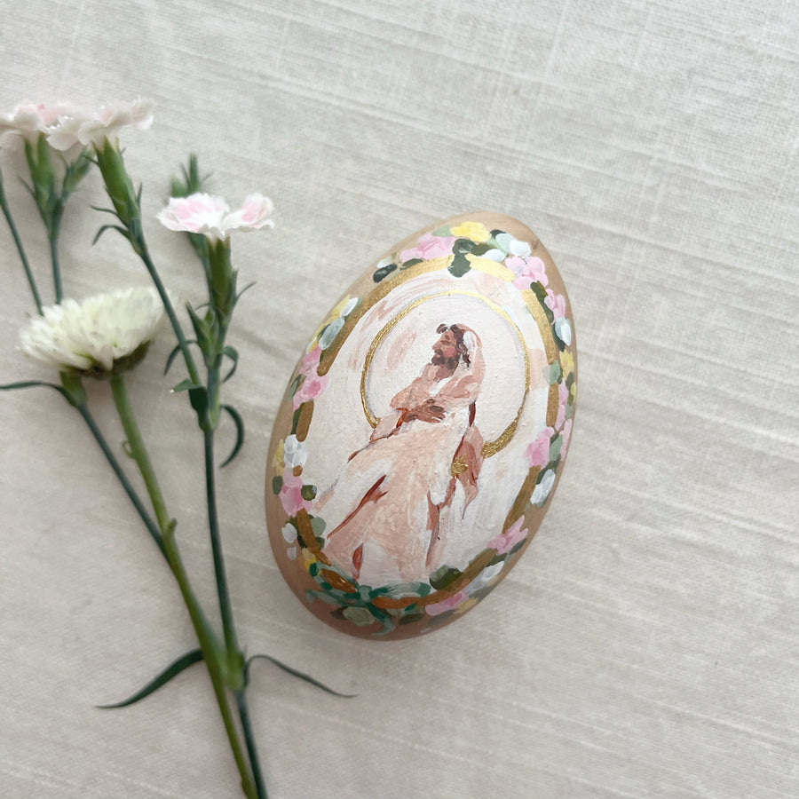 HE IS THE LIGHT | HAND PAINTED EGG