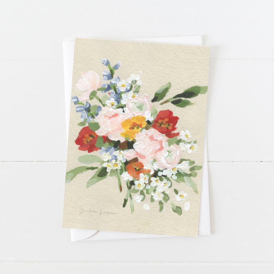 “A FEW FAVORITES” FLORAL | SET OF 5 BLANK GREETING CARDS