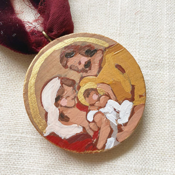 HOLY FAMILY NO. 5 | HAND PAINTED ORNAMENT