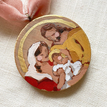 HOLY FAMILY NO. 4 | HAND PAINTED ORNAMENT