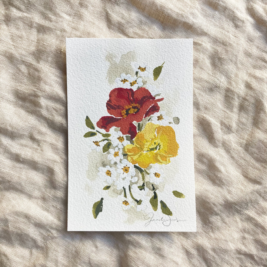 POPPY AND DAISIES | ORIGINAL PAINTING 4