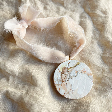 TRIUMPH OF THE SKIES - BRUNETTE | HAND PAINTED ORNAMENT ON WOOD