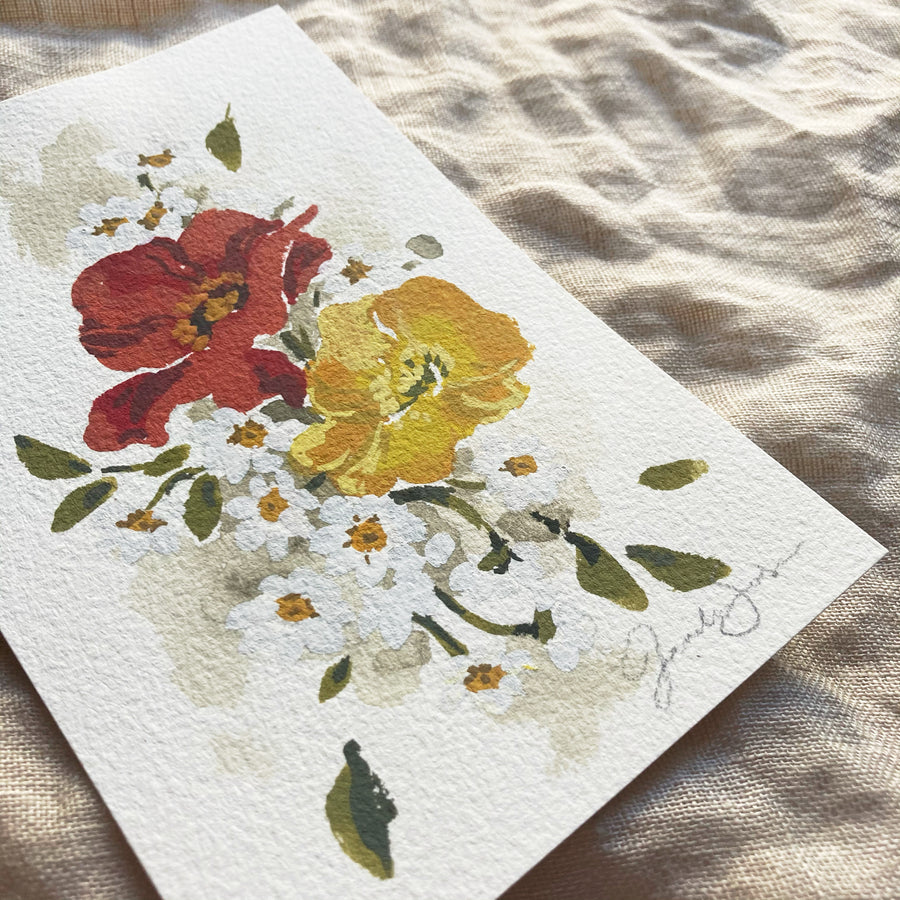 POPPY AND DAISIES | ORIGINAL PAINTING 4